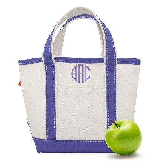 Personalized Violet Trimmed Cutest Little Tote Bag